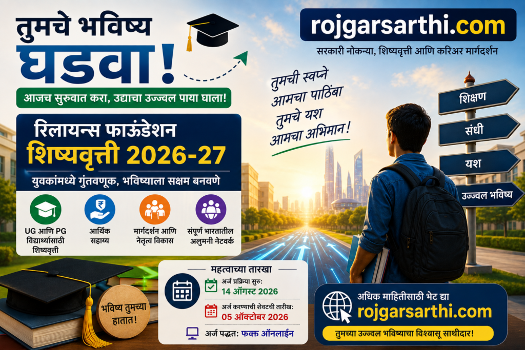 Reliance Foundation Scholarship 2026-27