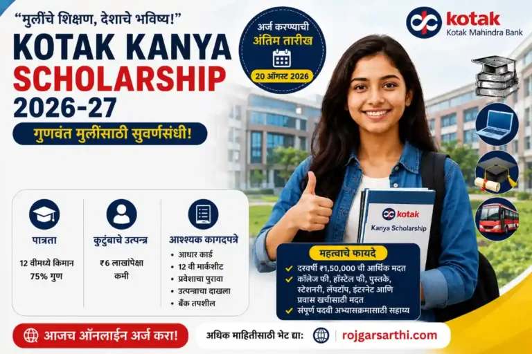 Kotak Kanya Scholarship 2026-27
